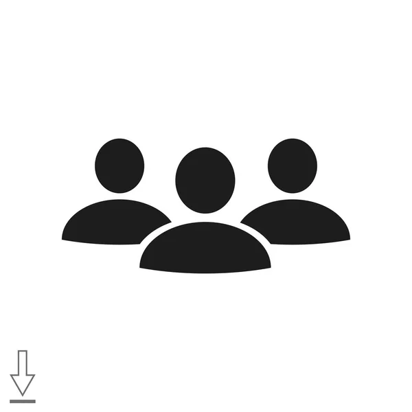 Groupe de personnes icône web — Image vectorielle