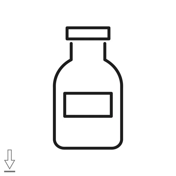 Geneeskunde fles web pictogram — Stockvector