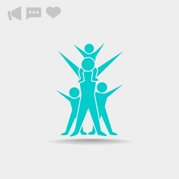 Feliz família conceito web ícone — Vetor de Stock