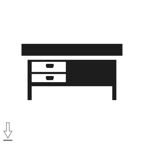 Простая иконка стола — стоковый вектор