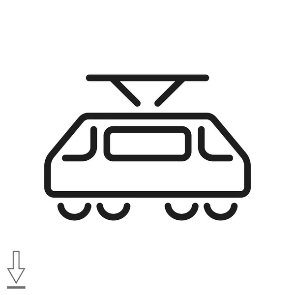 Jednoduchý tramvaj ikona — Stockový vektor