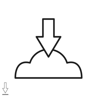 Bulut dosya download simgesi