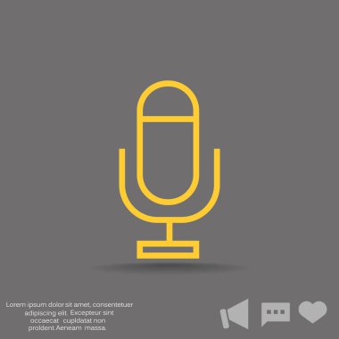 Basit mikrofon web simgesi