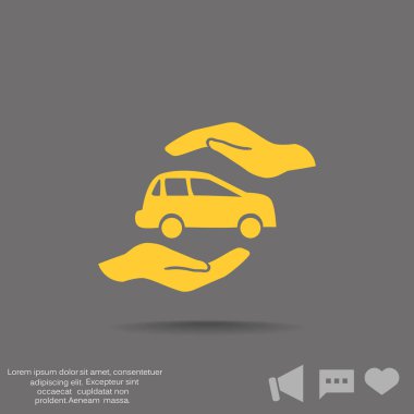 Araba sigorta web simgesi.