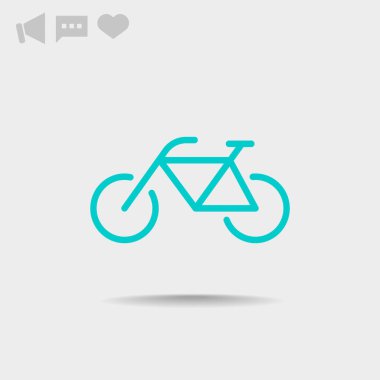 Bisiklet basit web simgesi