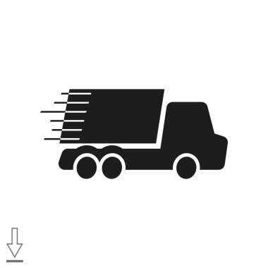 Nakliye ve teslimat web simgesi. vektör tasarımı