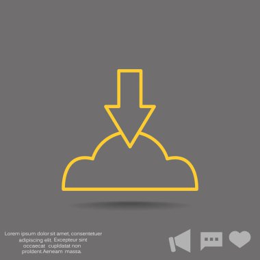 Bulut dosya download simgesi