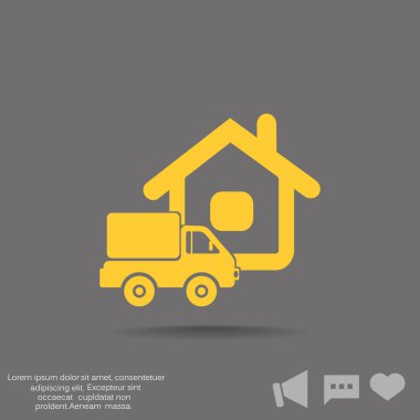 Nakliye ve teslimat web simgesi. vektör tasarımı