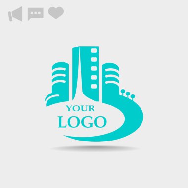Şirketiniz için şehir binaları logosu
