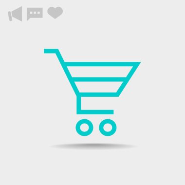 alışveriş sepeti basit simge vektör