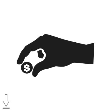 Elinde para web simgesi.