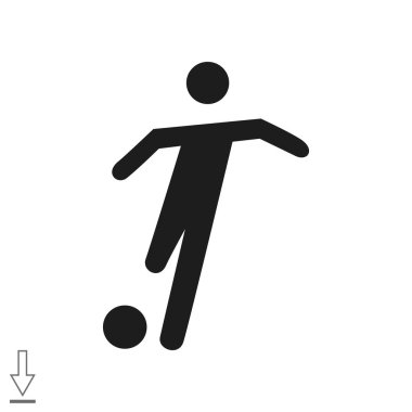 Futbol oyuncu siluet