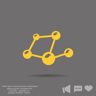 Moleküler bileşik web simgesi.