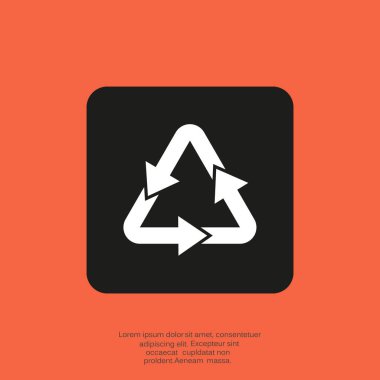 Atık geri dönüşüm sembolü ile okları