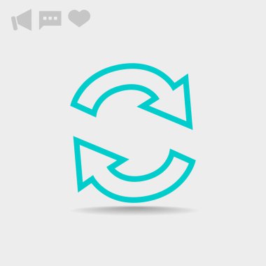 döndürme oklarını bir daire web simgesi. 