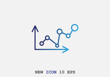 Grafik simgesi üzerinde Eğri ok