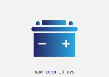 Basit araba pil web simgesi