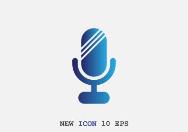 Basit mikrofon web simgesi