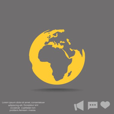 Dünya web simgesi. vektör tasarımı