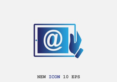 E-posta işareti ile dijital tablet