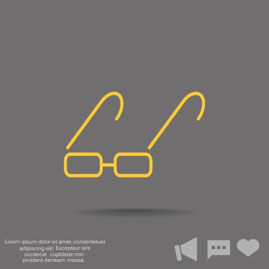 gözlük basit simgesi