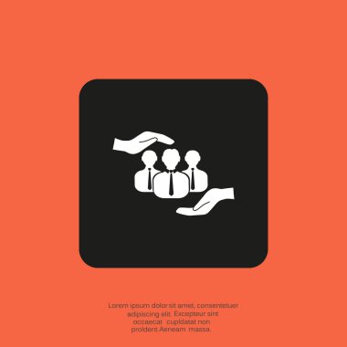 insanlar ve eller web simgesi grubudur. Vektör tasarımı