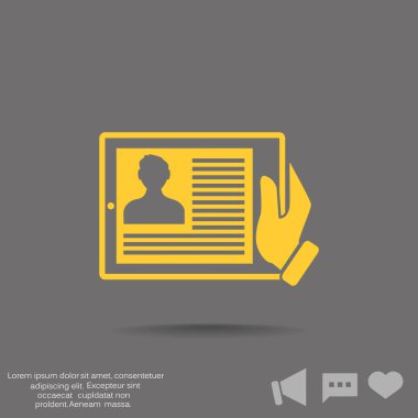 Kimlik bilgileri ile dijital tablet