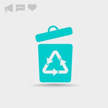 Atık geri dönüşüm sembolü ile okları