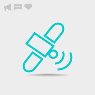 Uzay İstasyonu ince çizgi simgesi