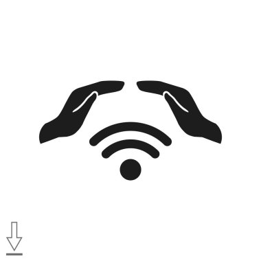 Kablosuz koruma simgesi