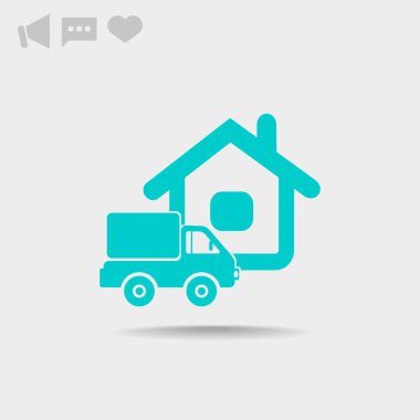 Nakliye ve teslimat web simgesi. vektör tasarımı