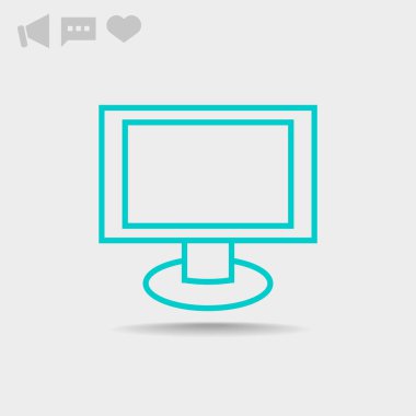 Boş monitör ekran web simgesi