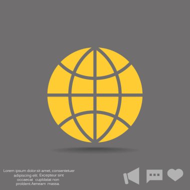 Dünya web simgesi. vektör tasarımı