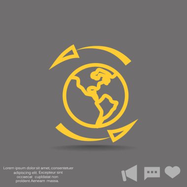 Dünya web simgesi. vektör tasarımı