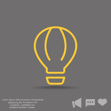 hava balonu basit simgesi