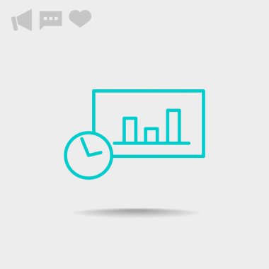 Grafik simgesi üzerinde Eğri ok