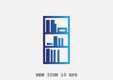 Basit bookshelf simgesi