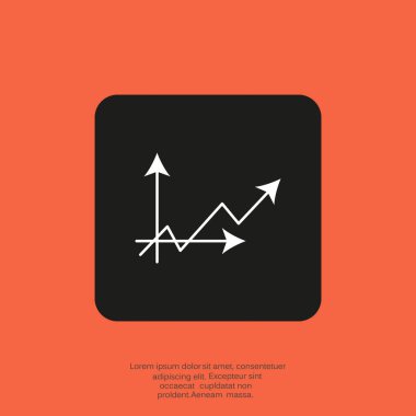 Grafik simgesi üzerinde Eğri ok