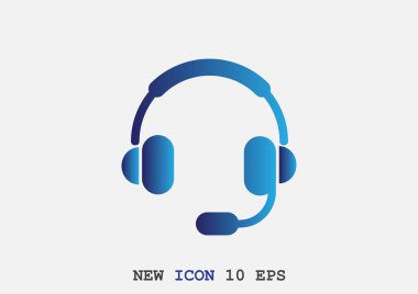 Kulaklýklý mikrofon seti web simgesi