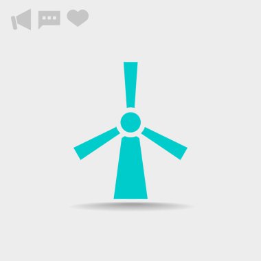 Rüzgar jeneratör simgesi.