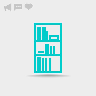 Basit bookshelf simgesi