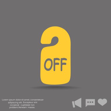 Etiket asılı üzerinde yazıt