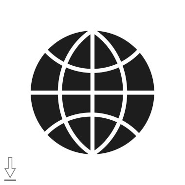 Dünya web simgesi. vektör tasarımı