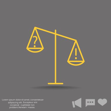 ölçekler web simgesi. 