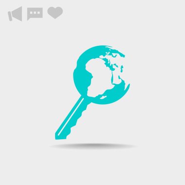 Earth simgesini, vektör tasarımı ile anahtar