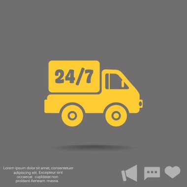 Nakliye ve teslimat web simgesi. vektör tasarımı