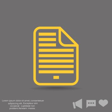 Belge dosya basit web simgesi