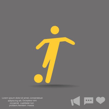 Futbol oyuncu siluet