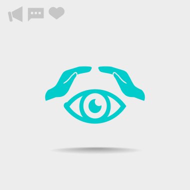 Vizyon ve sigorta web simgesi. 