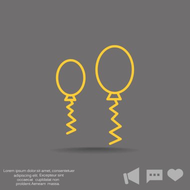 Balonlar web simgesi. 